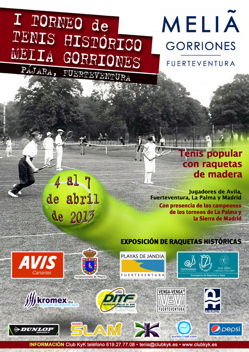 Cartel 2013 Tenis Historico Fuerteventura