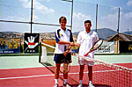 Torneo Canopus 1999. Partido exhibición Pepe Checa y Ángel Cupeiro. Foto de GYB